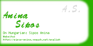 anina sipos business card